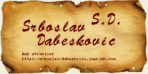 Srboslav Dabesković vizit kartica